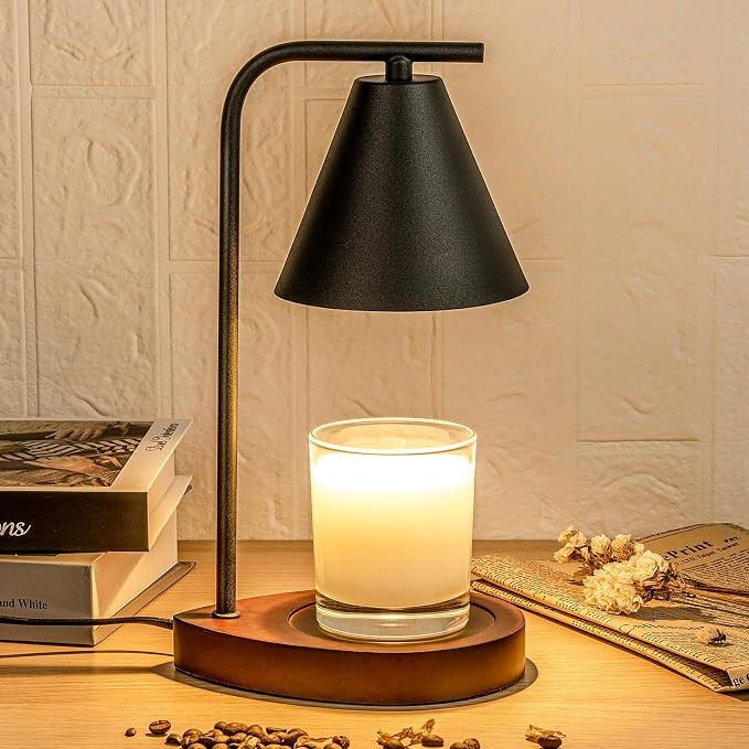 Black Candle Warmer Lamp with Timer, Fathers Day Candle Gifts for Dad Husband Him, House Warming ... | Amazon (US)