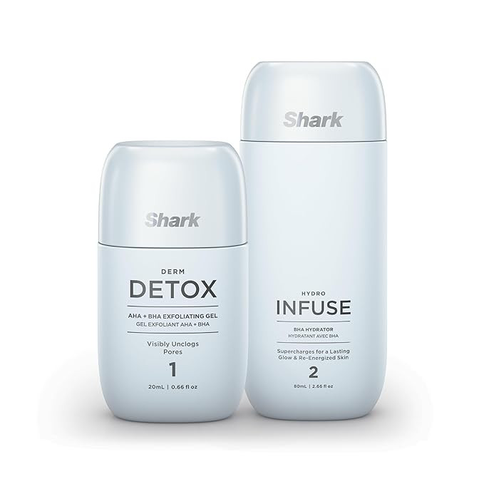 Shark FacialPro Glow Replenishment Kit, Derm Detox AHA + BHA Exfoliating Gel & Hydro Infuse BHA H... | Amazon (US)