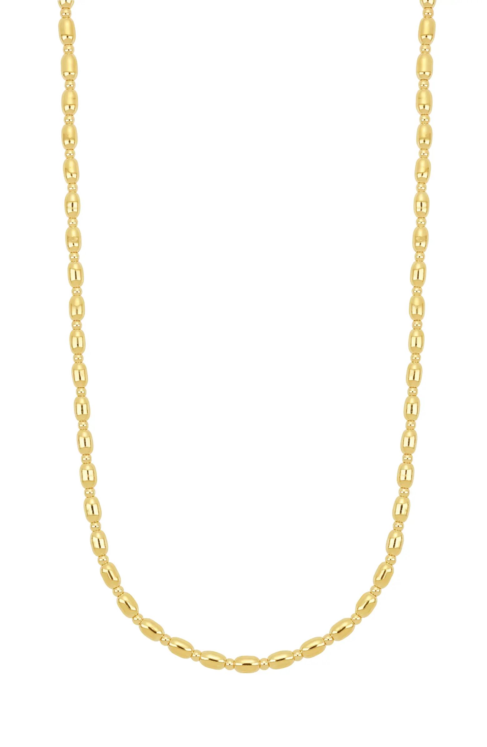 14K Gold Beaded Necklace | Nordstrom