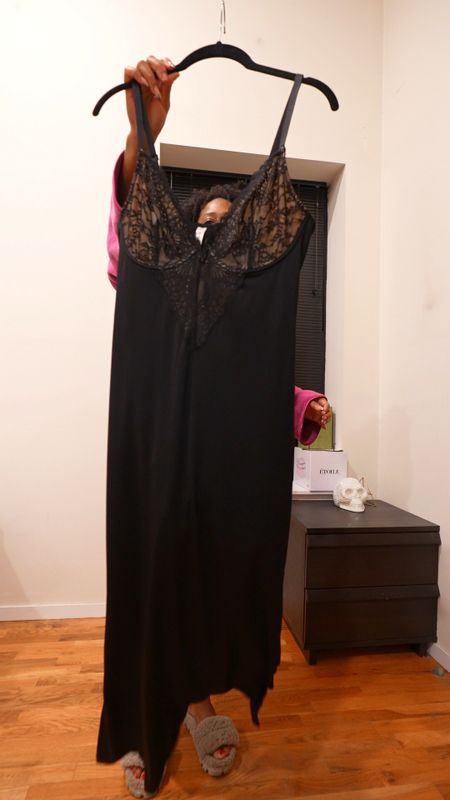 Popilush Built-In Shapewear Sexy Lace Slip Split Maxi Dress perfect for valentine’s day date night.  
#valentinesday 

#LTKparties #LTKfindsunder100 #LTKstyletip