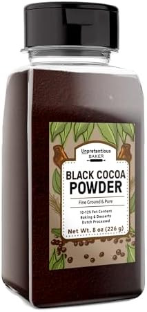 Unpretentious Black Cocoa Powder, Dutch Processed, Cookies & Cakes, Rich & Decadent (8 Ounce) | Amazon (US)