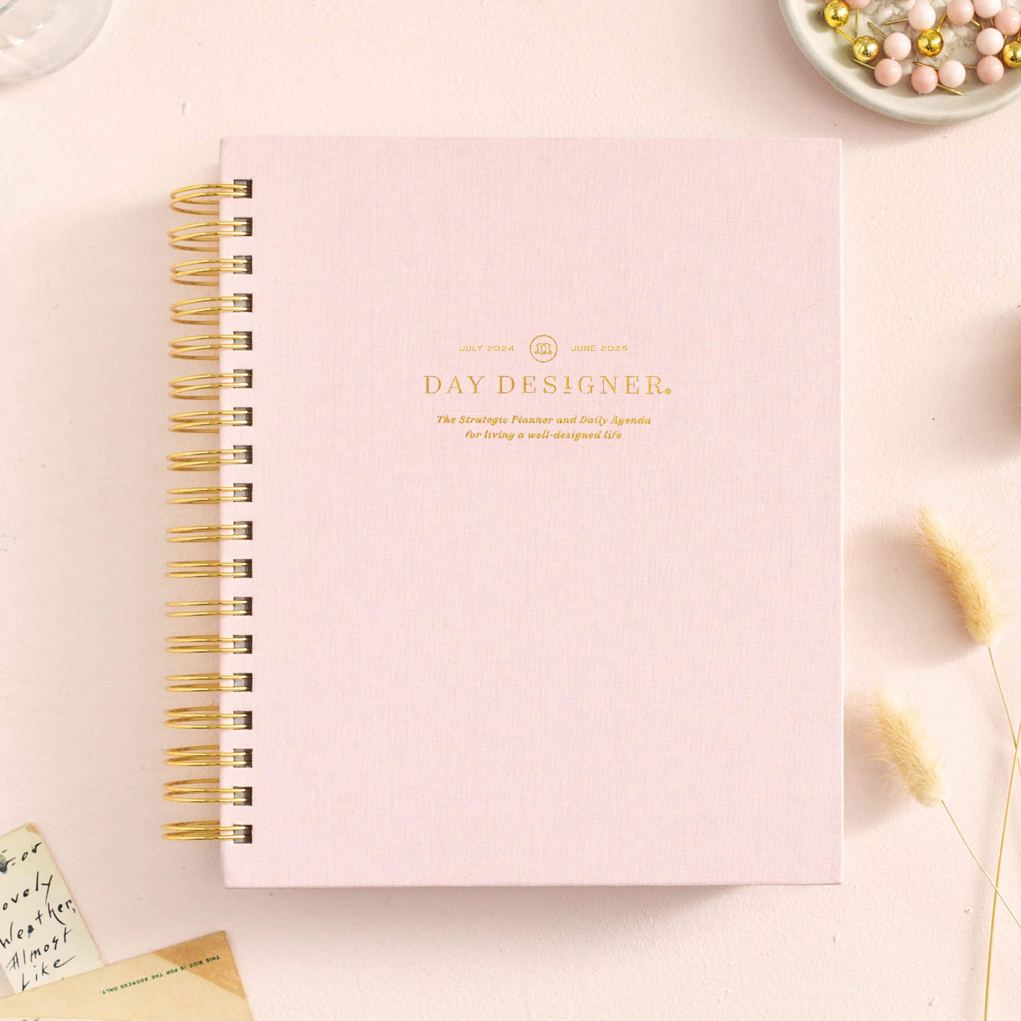 2024-25 Daily Planner: Peony Bookcloth | Day Designer