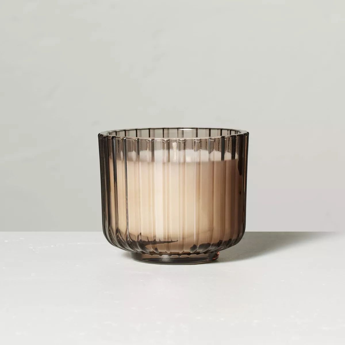 Ribbed Glass Salted Honey Jar Candle Beige - Hearth & Hand™ with Magnolia | Target