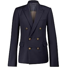 Women's Business Blazer Double Breasted Suit Jacket Work Outgoing Office Lady | Amazon (US)