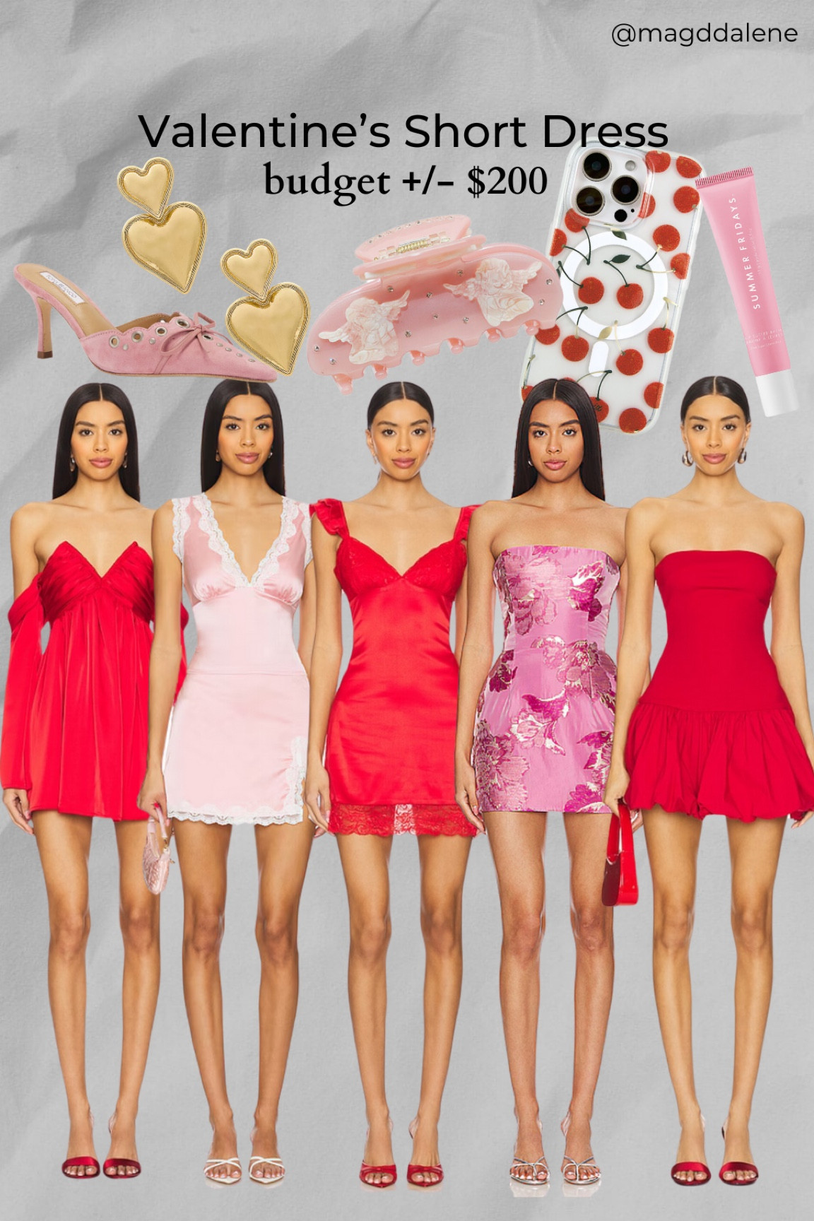 Valentines outfit ideas continue! This one is for cute v-day date that calls for a mini short dress. Pinks and reds are the way. These could pair up nicely with a blazer or a leather jacket over the shoulders. See my other posts for more Valentine’s Day outfit inspiration for the girls. 

#LTKStyleTip #LTKSeasonal #LTKShoeCrush