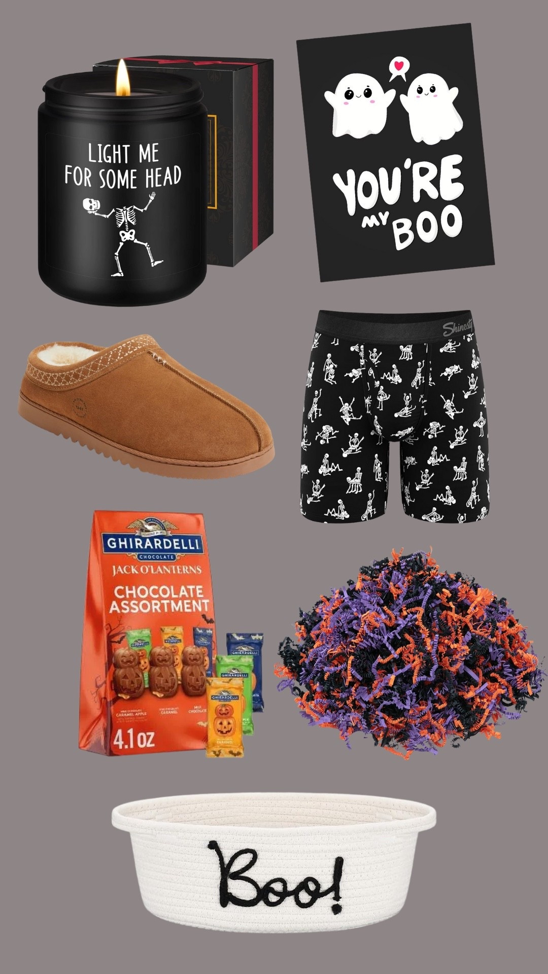 Putting together a fun + cozy boo basket for him this spooky season 🎃🖤
Shop these affordable finds to surprise your boo with a treat (no tricks 😉).
🕯️ Cozy candle
🍫 Chocolate treat
🩳 Halloween boxers
🥿 Comfy slippers
🧺 Basket + filler

#BooBasket #FallGifts #HalloweenBasket #LTKFall #AmazonFinds #WalmartFinds #AffordableGifts #HalloweenIdeas #SpookySeason

#LTKFindsUnder50 #LTKHalloween #LTKMens