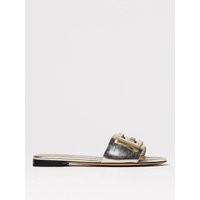 Womens FF Logo Flat Slides Wo - Gold Sandals - Metallics - 3.5 | NastyGal UK