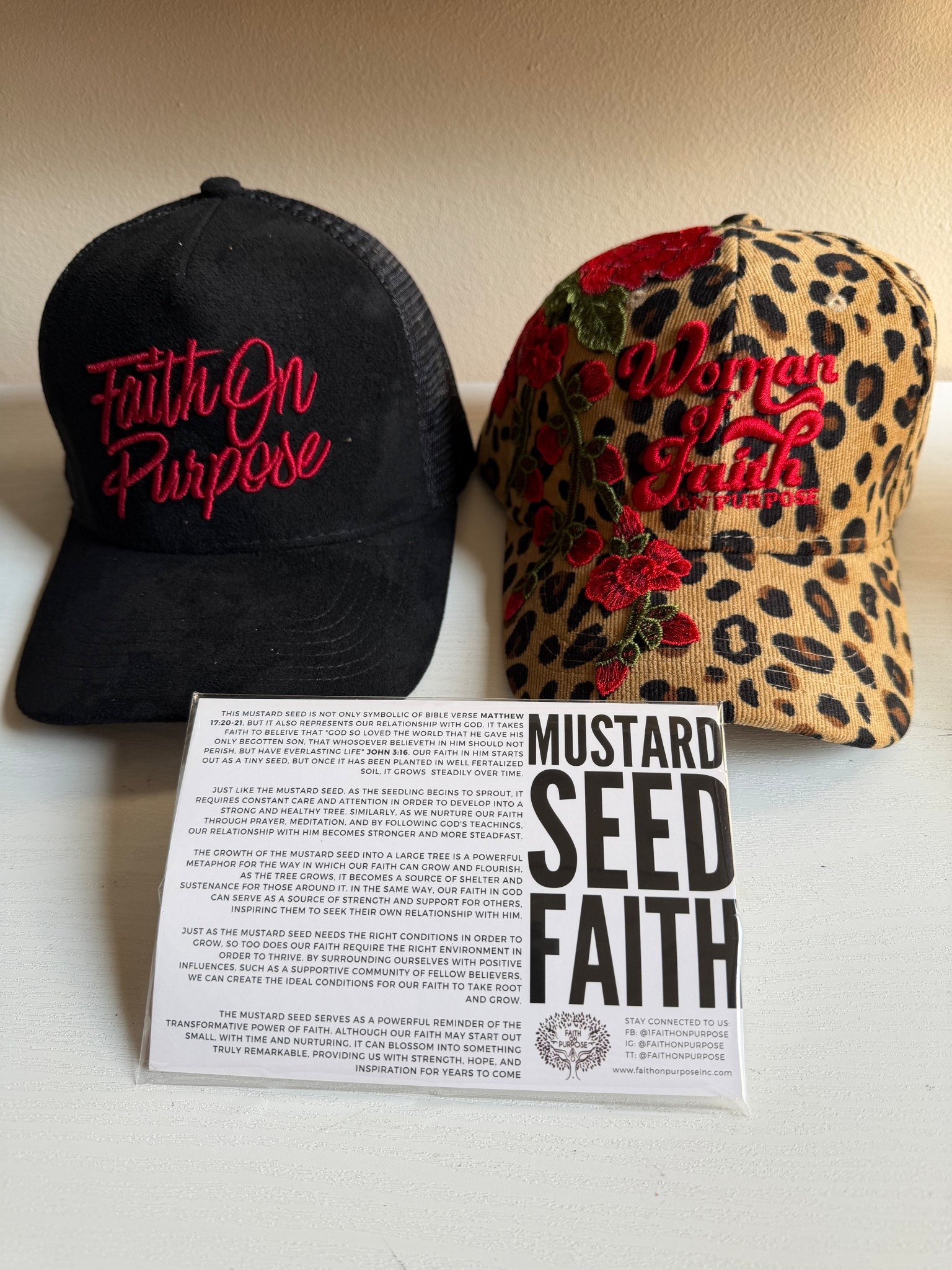 
Faith on Purpose ✨

This season is stretching my faith—but I’m standing firm. No quitting, no wavering, just trusting God through it all.

I’m so excited to style these caps and represent what I believe with intention.