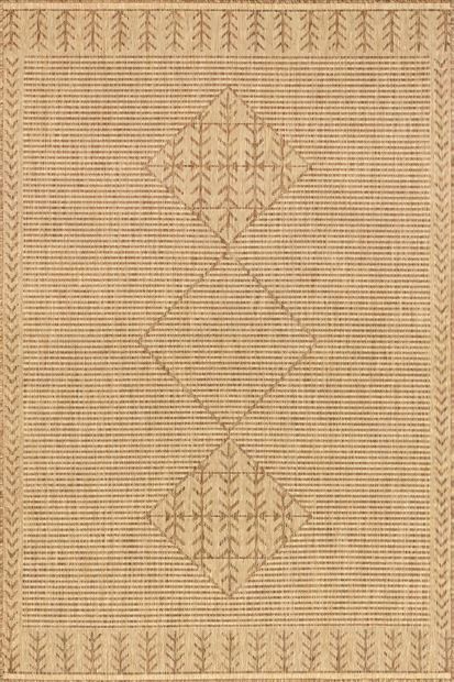 Beige Verdette Indoor/Outdoor Striped 5' x 8' Area Rug | Rugs USA