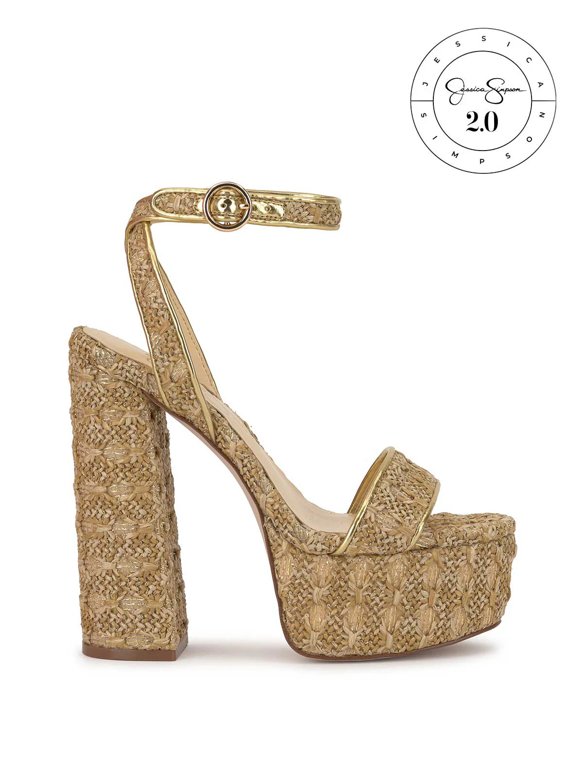 Axtyn Platform in Natural Raffia | Jessica Simpson