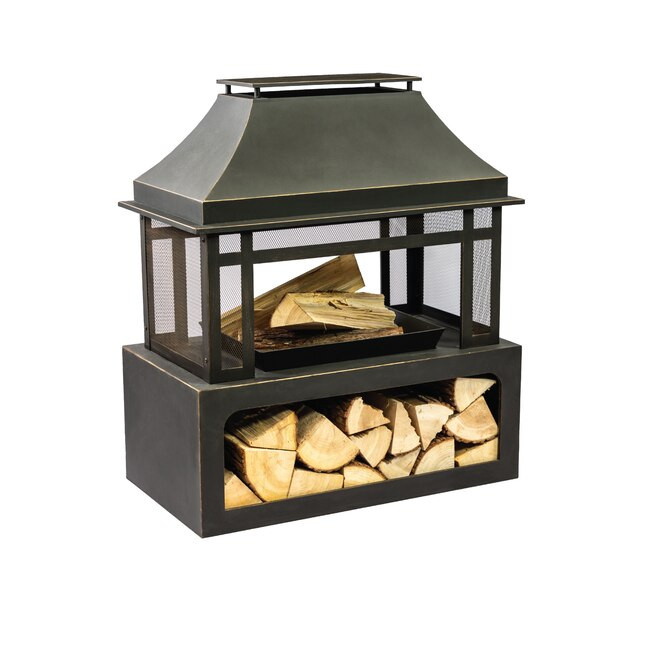 Deko Living 40inch Metal Wood Burner Fireplace | Lowe's
