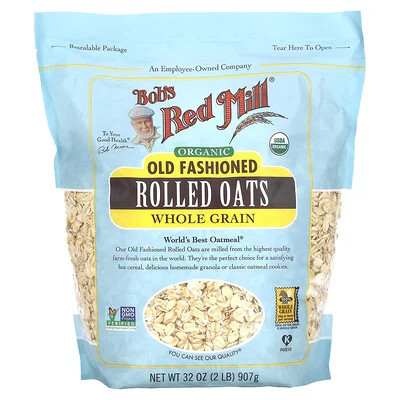 Bob's Red Mill, Organic Old Fashioned Rolled Oats, Whole Grain, 32 oz (907 g) | iHerb