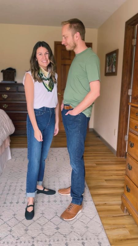 I’m wearing a size xs in the tees & tanks, and my true size in both jeans! My husband is wearing a size medium in his tees and his true size in his jeans. 


#LTKSeasonal #LTKfindsunder100 #LTKstyletip