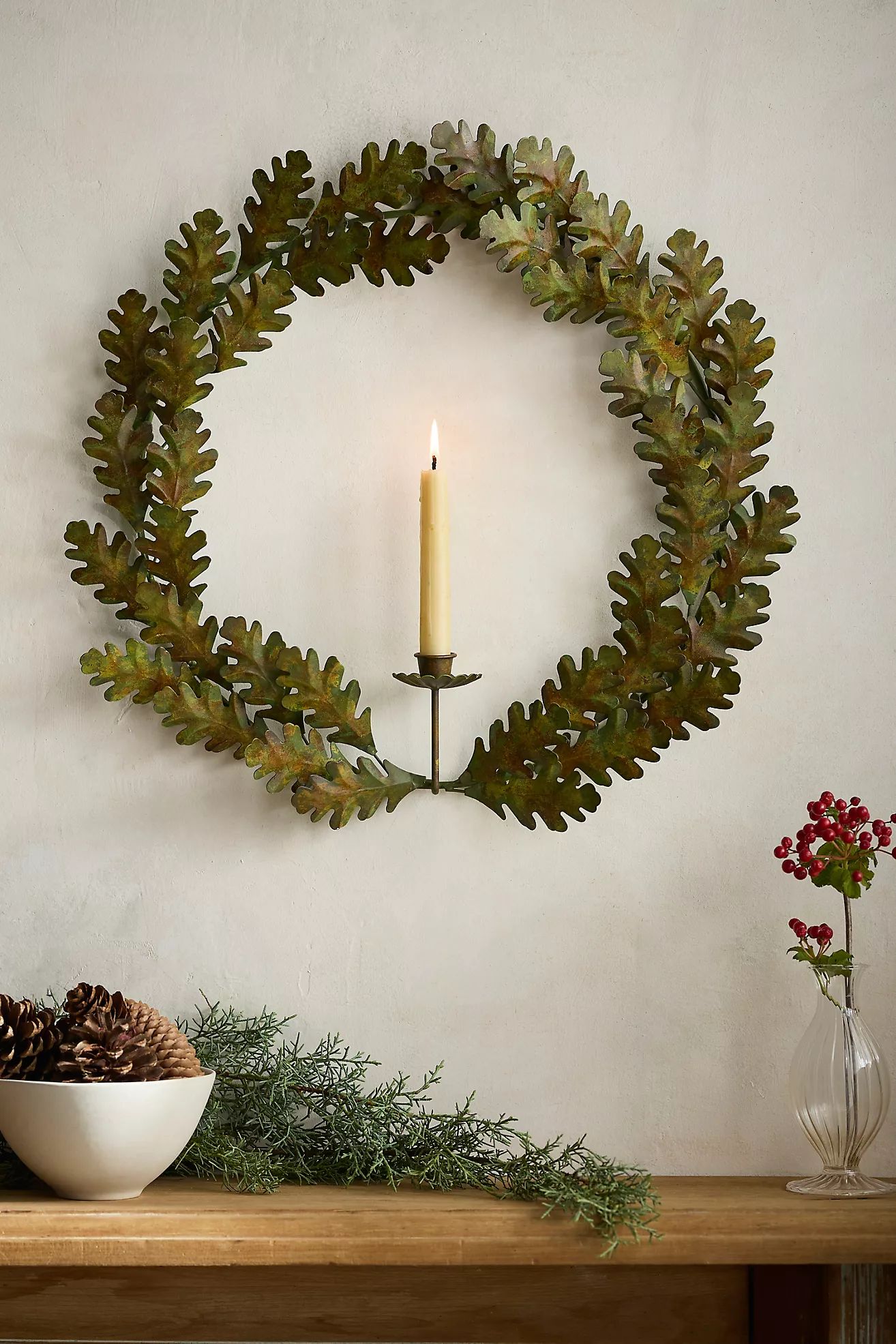 Wreath Wall Candle Sconce | Terrain