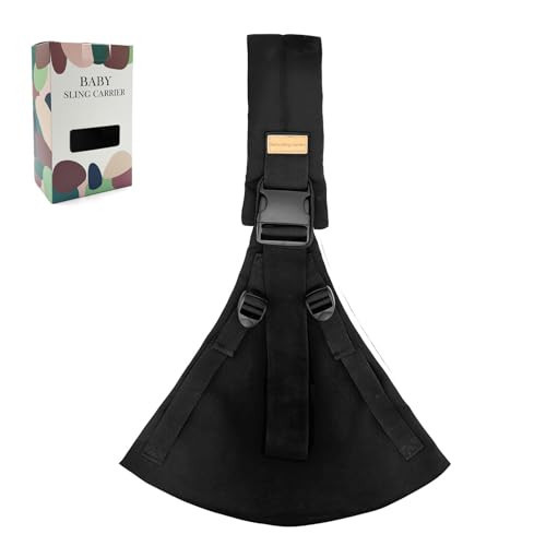 Baby Sling Carrier 2025 Baby Carrier Newborn to Toddler Sling Lightweight Baby Carrier Sling with Adjustable Straps Toddler Carrier Baby Wrap Sling for 10-30 lbs(Black) | Amazon (US)