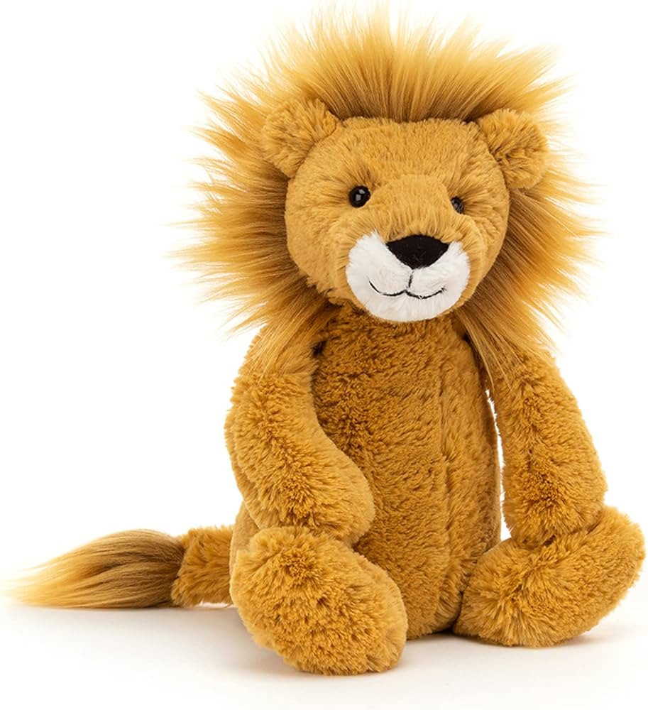 Jellycat Bashful Lion Stuffed Animal, Medium 12 inches | Big Cat Plush Toy | Classic Children's G... | Amazon (US)