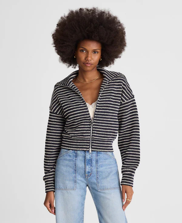 Zip-Up Knit Jacket | Madewell