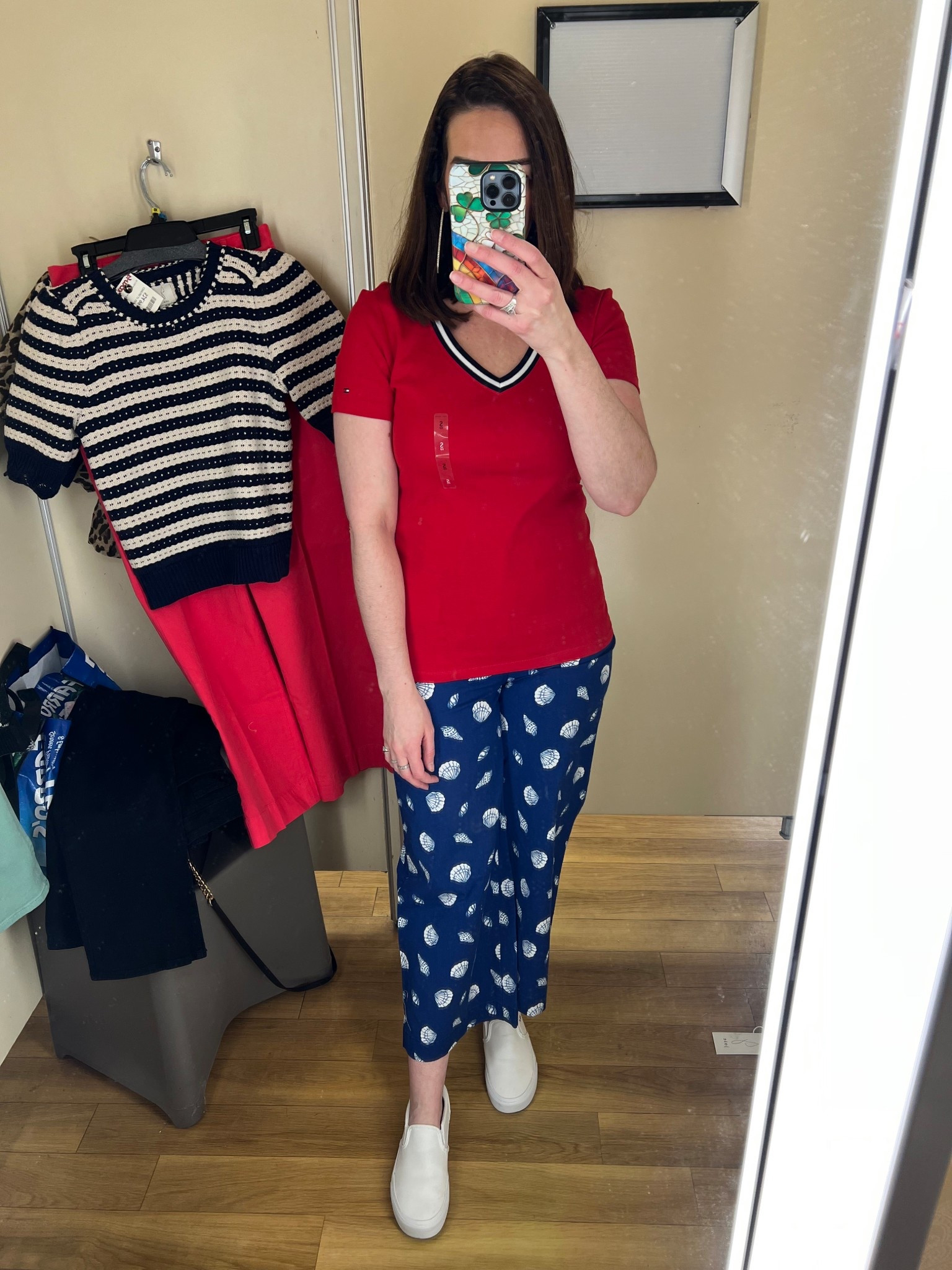 Red tshirt (s). Blue shells wide leg pants (4). White slip on sneakers (8.5). #tshirt #redshirt #redtop #blueshellpants #pants #widelegpants #sneakers #whitesneakers #sliponsneakers #springoutfit spring outfits 2026

#LTKootd #LTKSeasonal