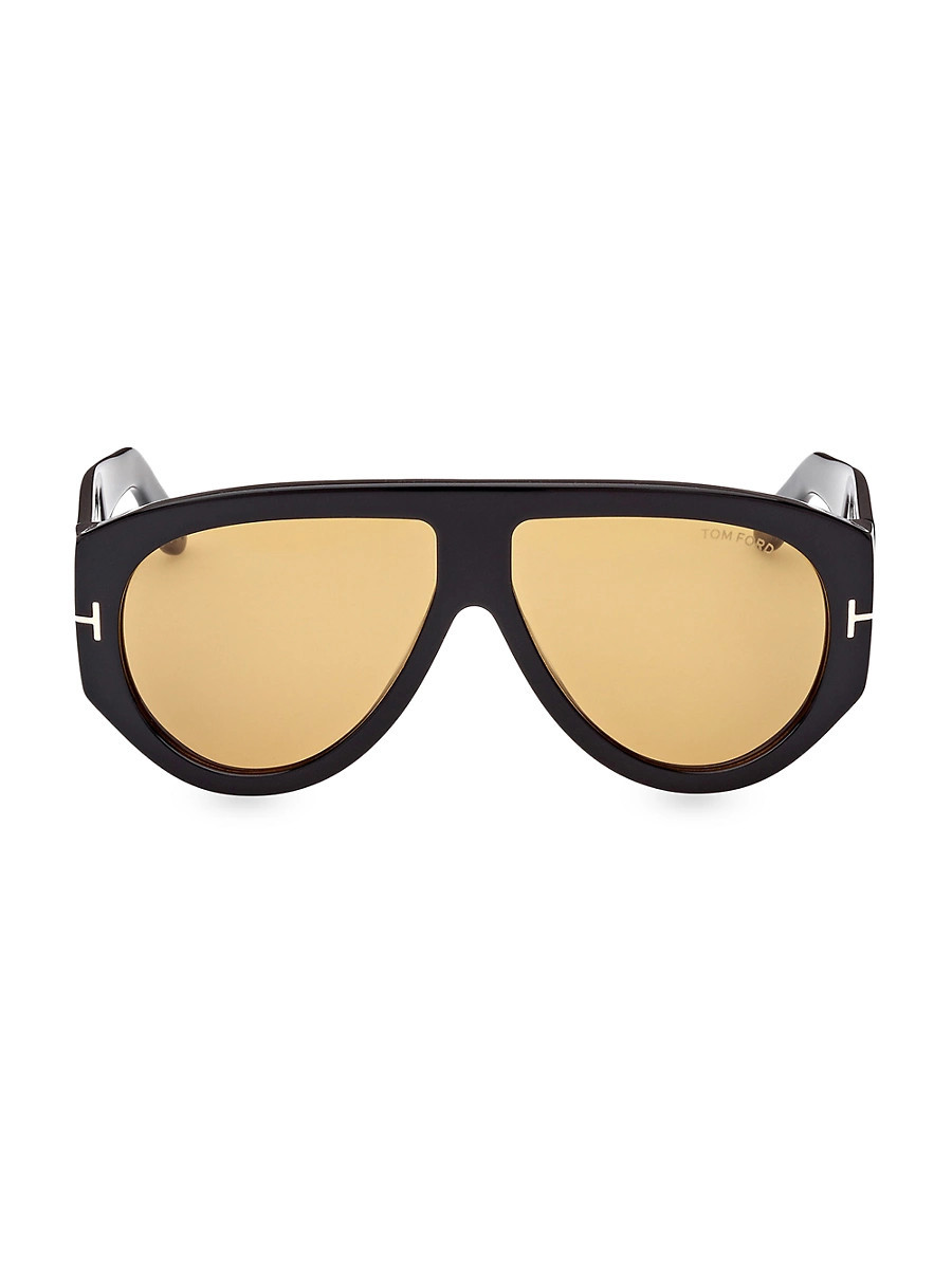 Men's 59MM Aviator Acetate Sunglasses - Black Yellow | Saks Fifth Avenue