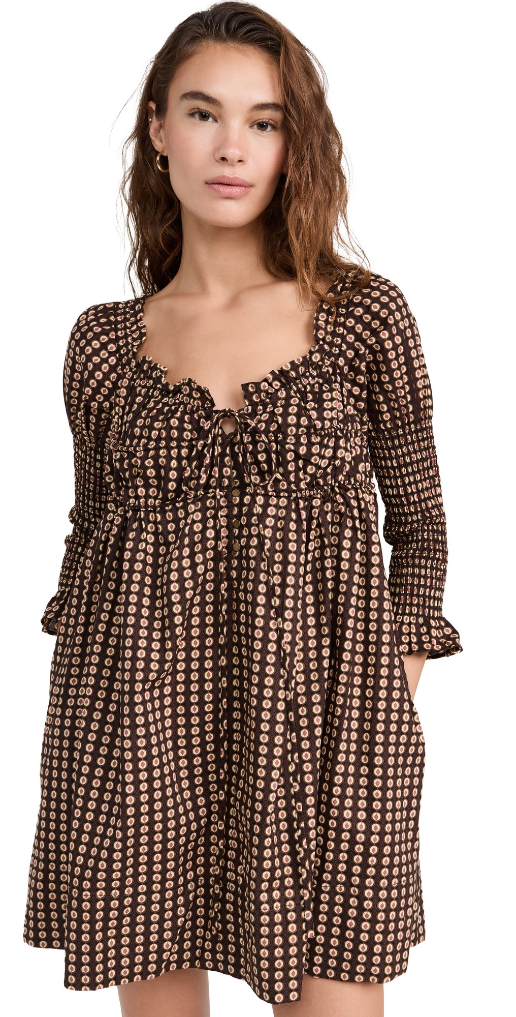 Free People Star Dip Mini Dress Black Combo S | Shopbop