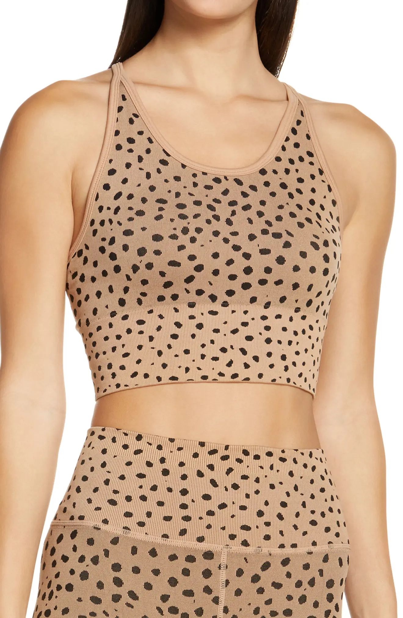 Zella Elevate Seamless Bra in Tan Natural at Nordstrom, Size X-Large | Nordstrom