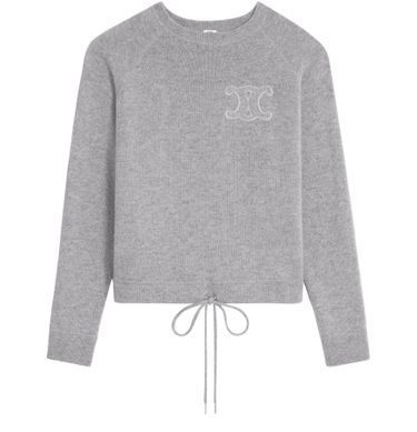 Triomphe crew neck sweater in wool and cashmere - CELINE | 24S (APAC/EU)