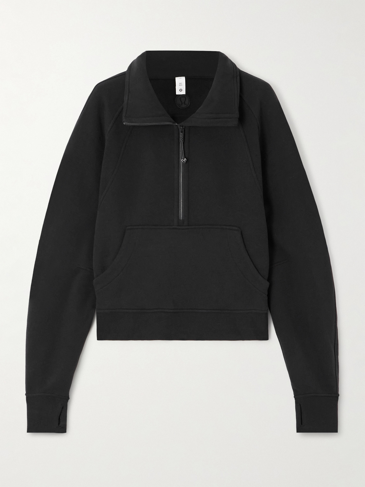 lululemon - Scuba Half-zip Cotton-blend Sweatshirt - Black | NET-A-PORTER (US)