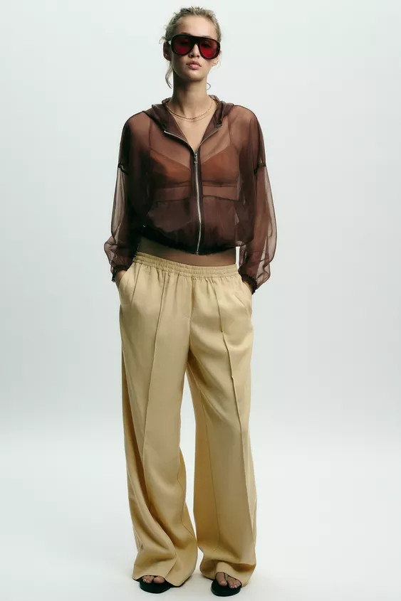 HOODED ORGANZA JACKET | Zara US