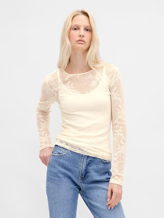 Sheer Lace Top | Gap (US)