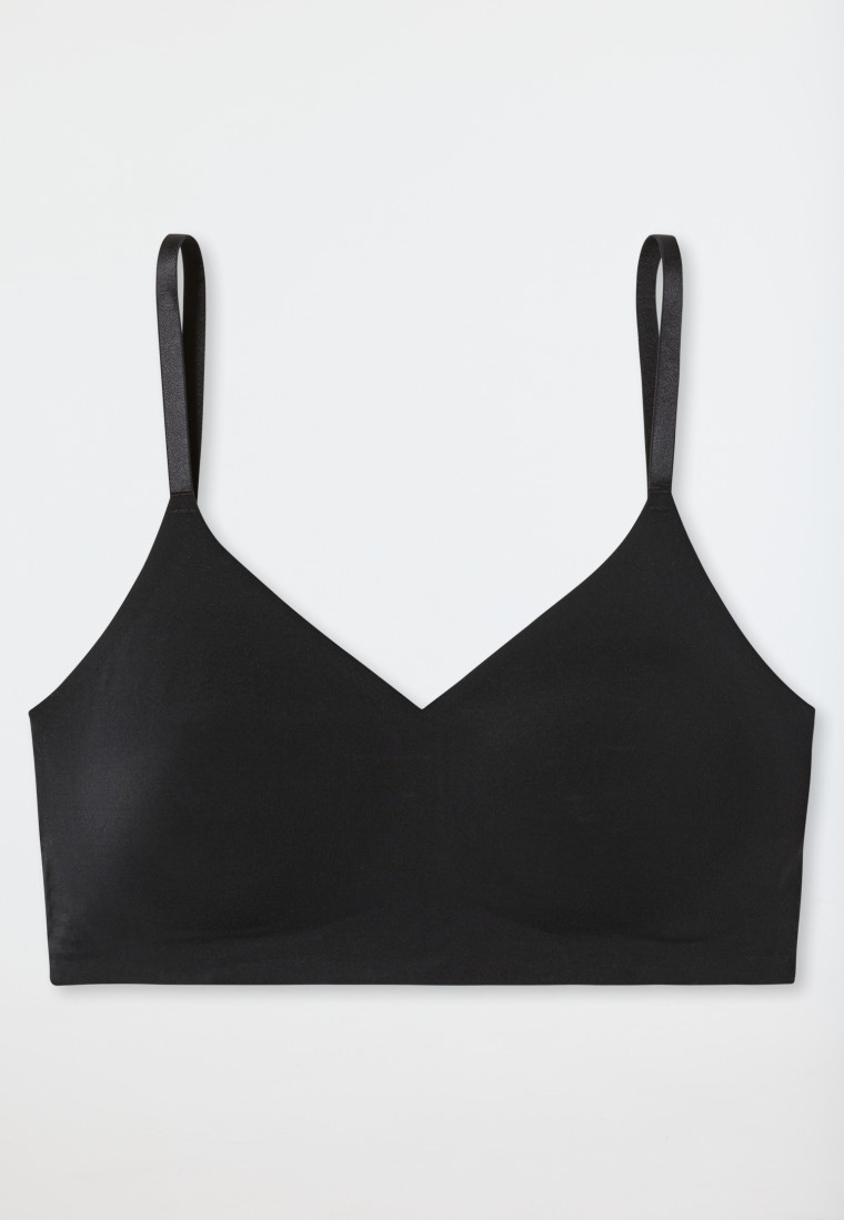 Bustier Microfaser herausnehmbare Pads schwarz - Invisible Soft | SCHIESSER | schiesser.com DE