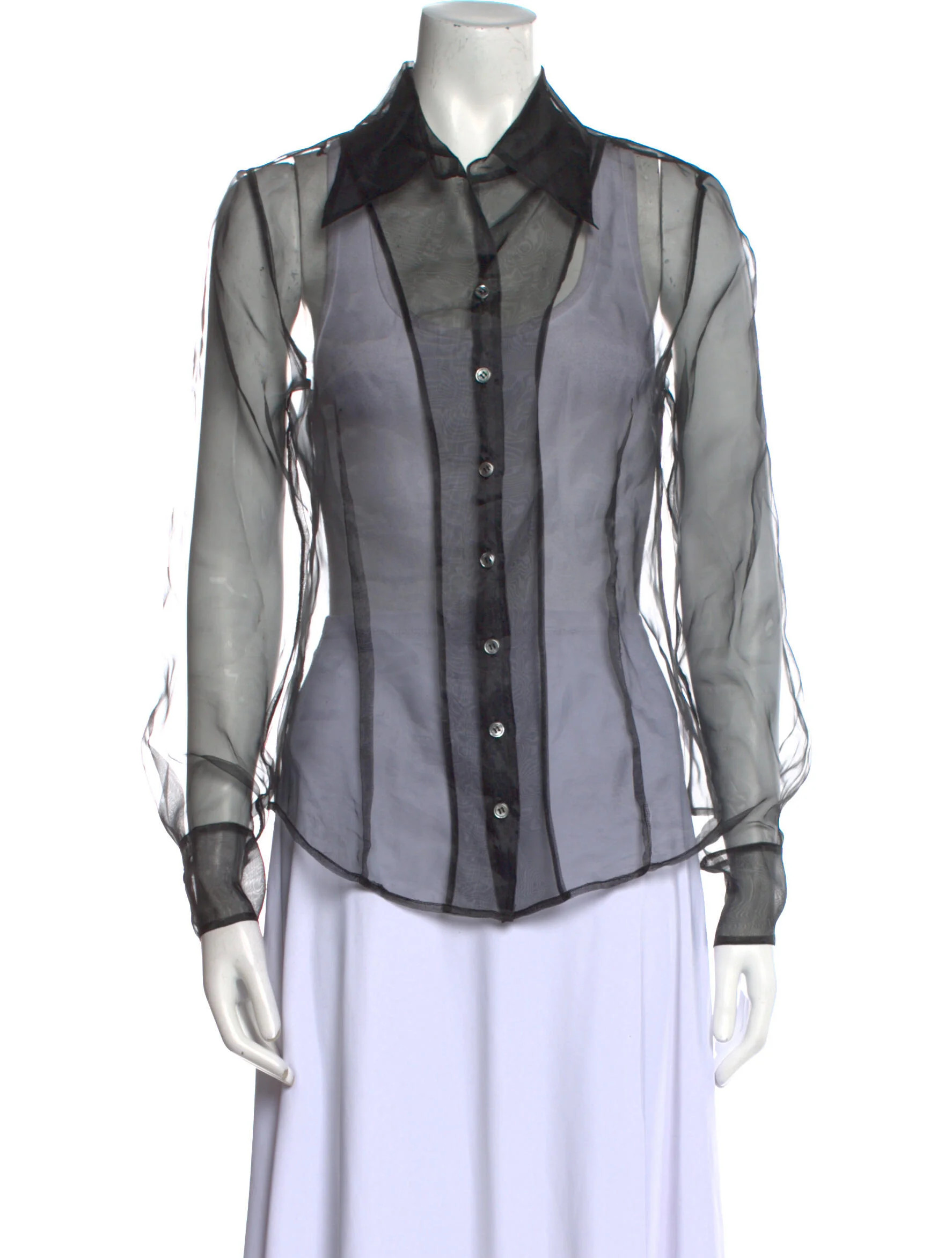 Long Sleeve Button-Up Top | The RealReal