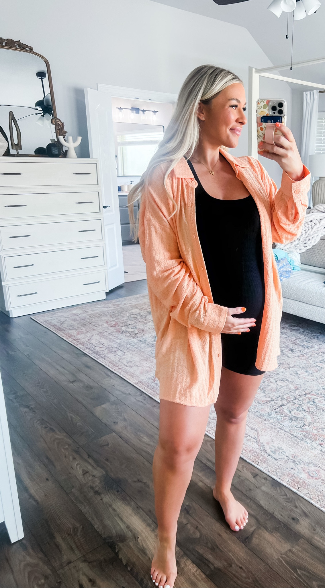 Wearing a large in the jumpsuit and XL in the button down! 

#LTKbump