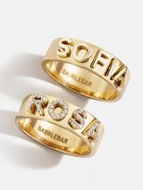 18K Gold Custom Block Ring - Gold | BaubleBar (US)