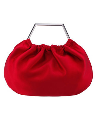 Nina Metal Handle Satin Pouch Bag - Macy's | Macy's