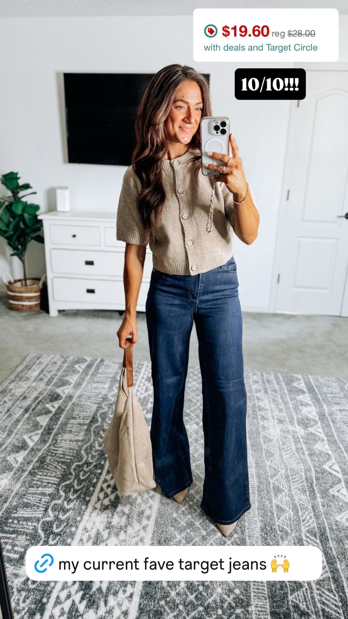 10/10 jeans 30% off for Target Circle week! True to size and so flattering (I do have a few in heel on) Perfect Fall outfit

#LTKFindsUnder50 #LTKStyleTip #LTKSaleAlert