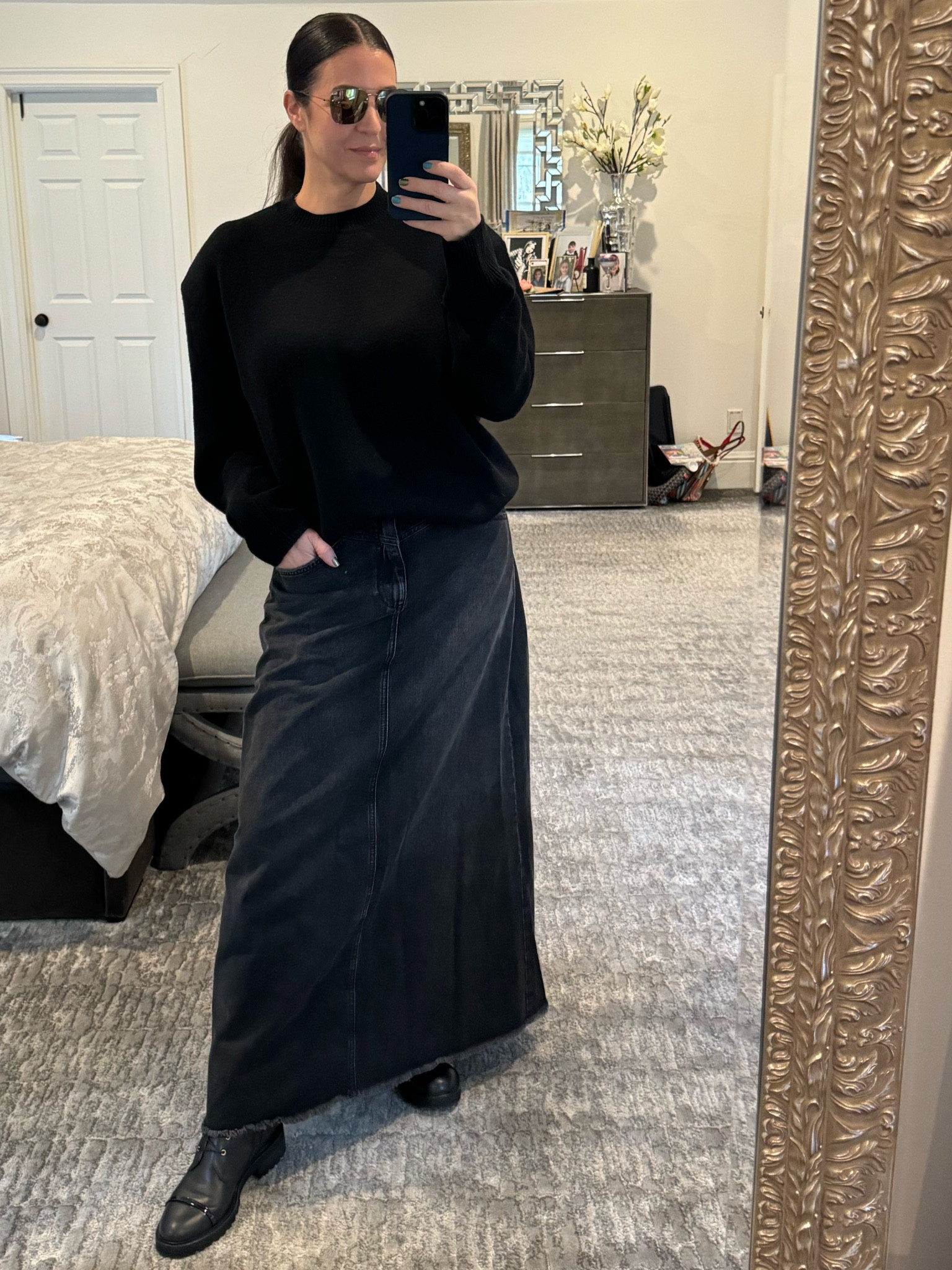 Favorite seater and denim maxi 💋

#LTKstyletip #LTKSeasonal #LTKMostLoved