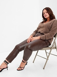 High Rise Faux-Leather Vintage Slim Jeans | Gap (US)