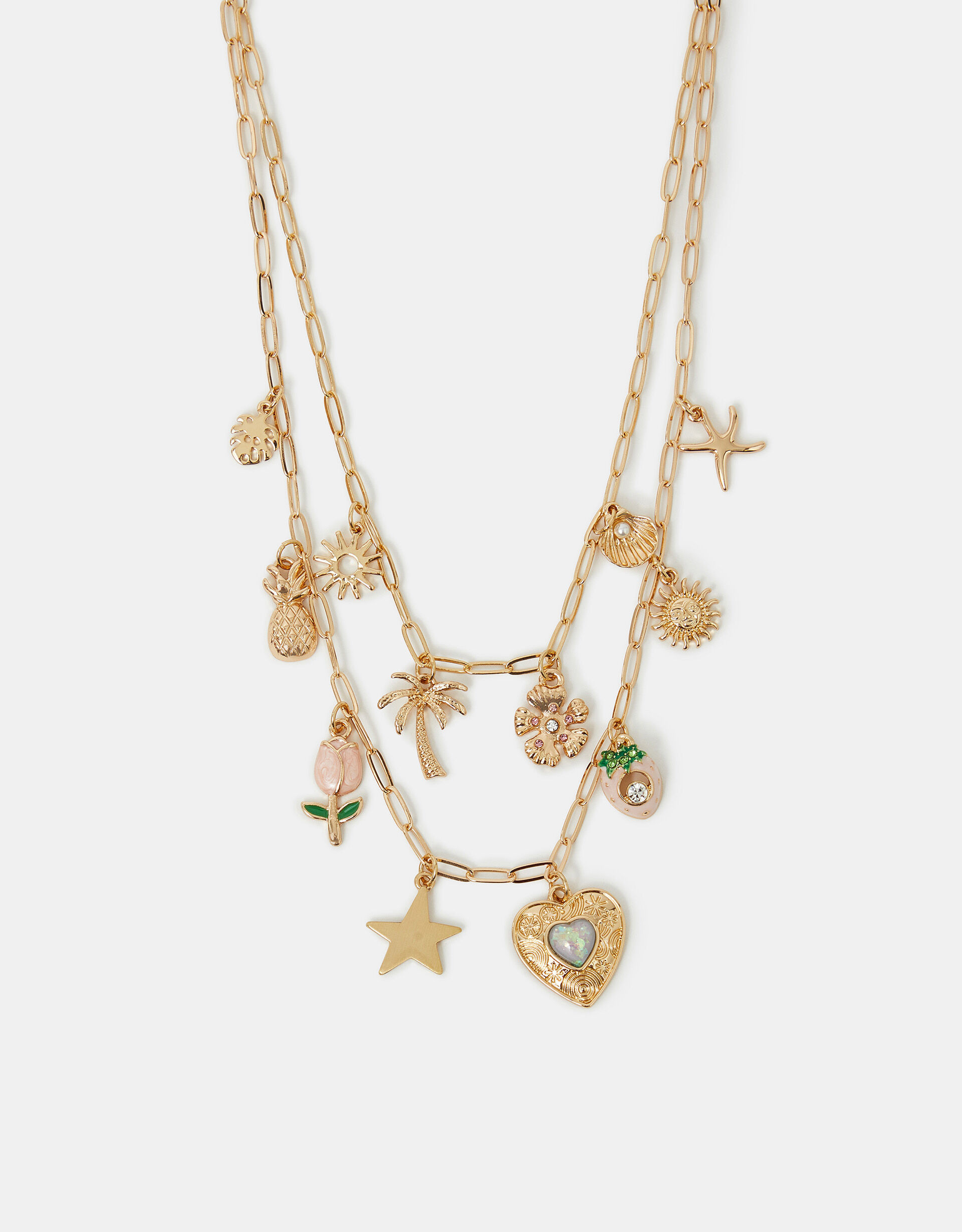 Tropical Charm Layered Necklace Gold | Accessorize (Global)