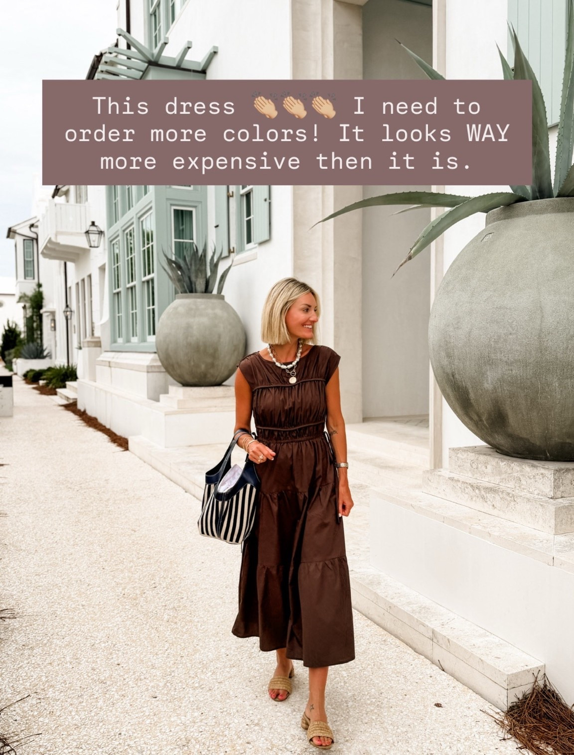 This dress is currently on sale for Amazon Prime Day! I can’t get over how expensive it looks! Wearing S!

Loverly Grey, Amazon, maxi dress, brown dress, prime day, vacation looks, summer maxi

#LTKSeasonal #LTKSaleAlert