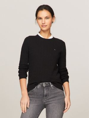 Long-Sleeve Cable Knit Sweater | Tommy Hilfiger | Tommy Hilfiger (US)