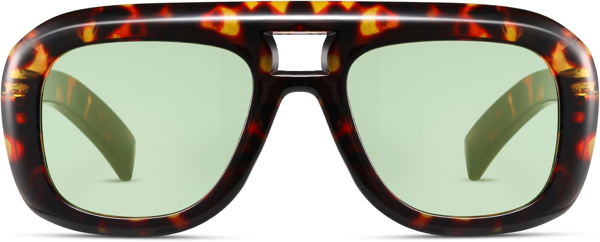 Trendy Oversized Aviator Sunglasses for Women Men Retro Thick Square Frame Sun Glasses UV400 Prot... | Amazon (US)