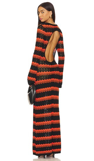 Isla Open Back Maxi Dress in Tangerine & Multi | Revolve Clothing (Global)
