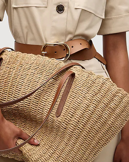 Como woven straw tote | J. Crew US