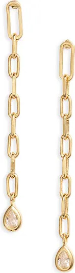Nordstrom Demi Fine Cubic Zirconia Paper Clip Chain Drop Earrings | Nordstrom | Nordstrom