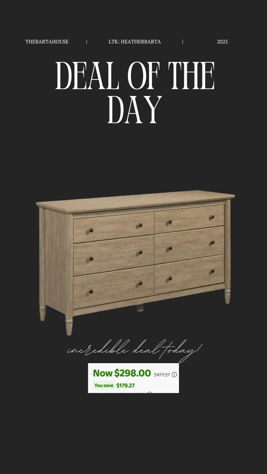 Wow!! This is an incredible deal for a dresser. 

#LTKHome