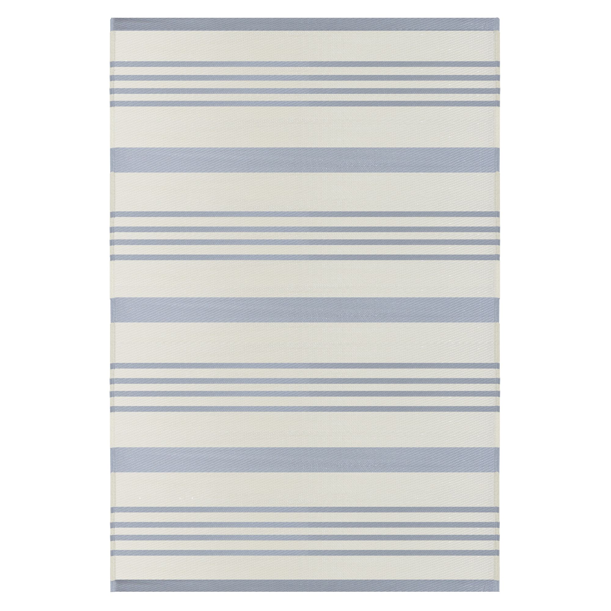 4' x 6' Light Blue and White Striped Rectangular Outdoor Area Rug - Walmart.com | Walmart (US)