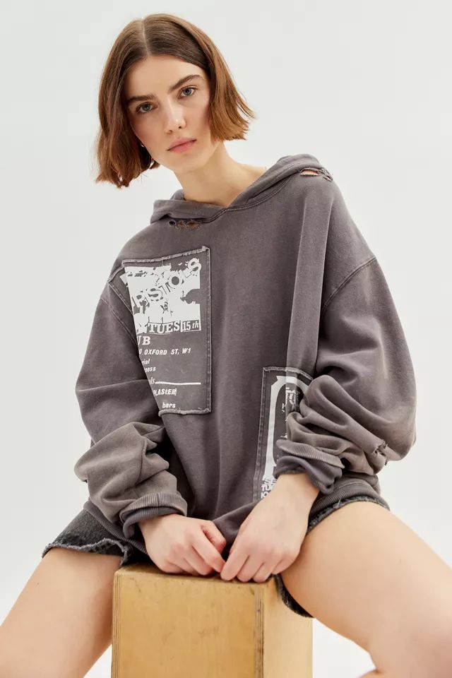 Sex Pistols Anarchy Oversized Hoodie Sweatshirt | Urban Outfitters (US and RoW)