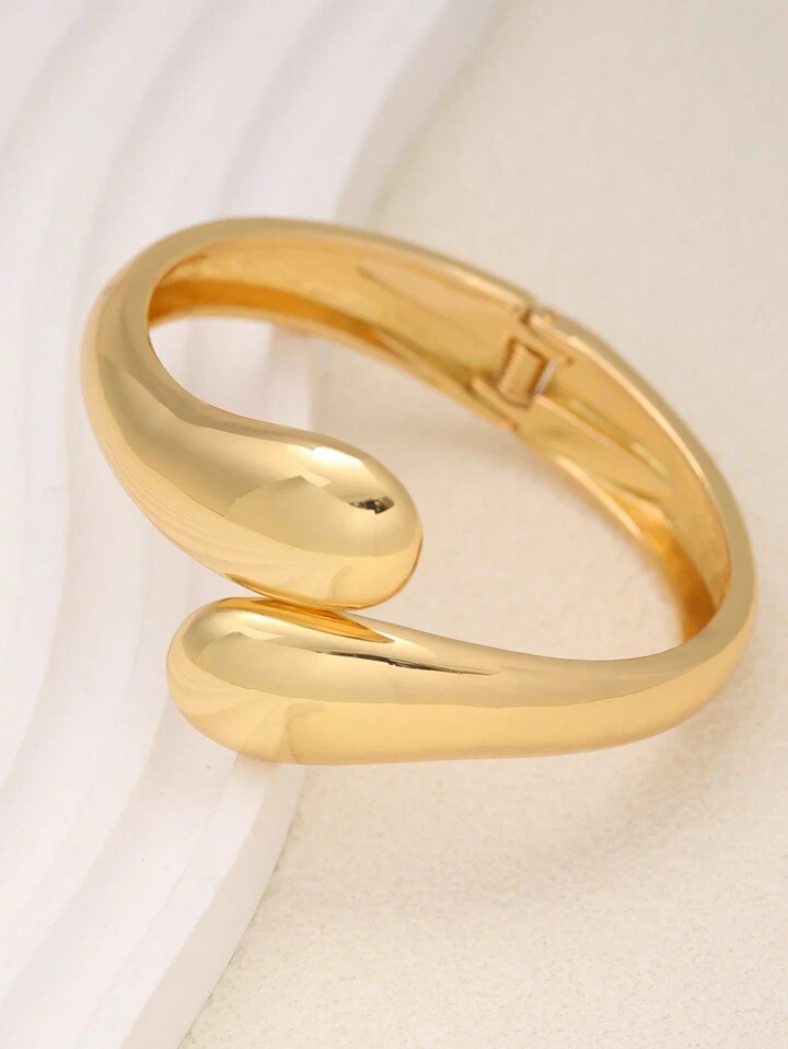 1pc European & American Style Teardrop Chunky Bangle Bracelet For Women, Suitable For Party, Gathering And Daily Wear | SHEIN