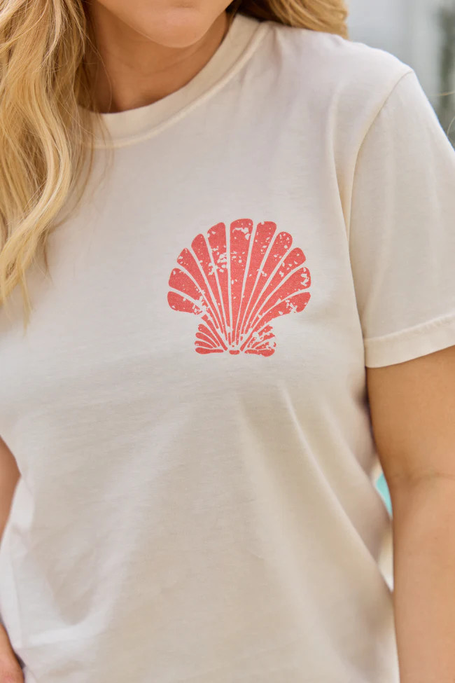 Sea La Vie Ivory Graphic Tee | Pink Lily
