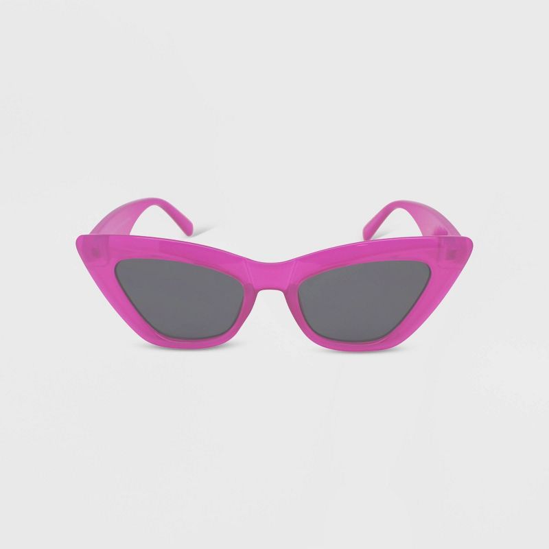 Women's Milky Plastic Cateye Sunglasses - Wild Fable™ Fuschia Pink | Target